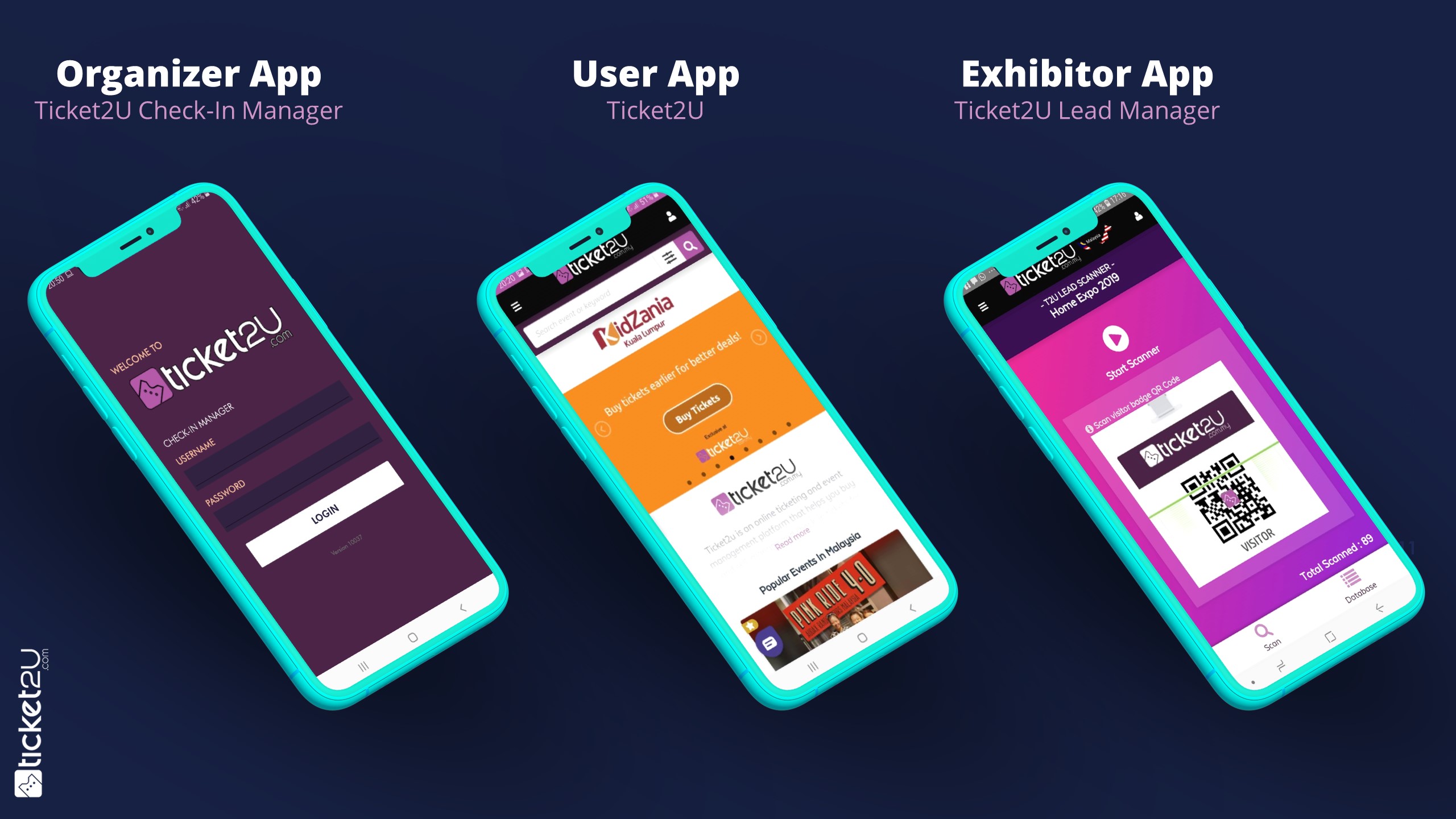 Ticket2U Mobile Apps