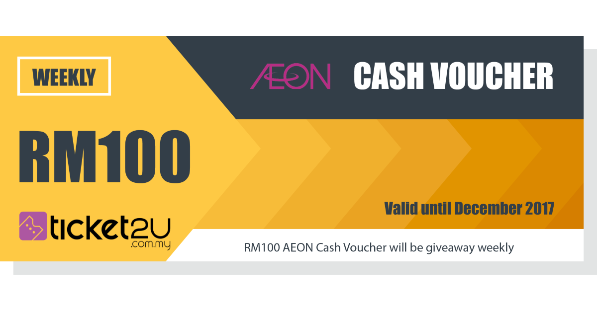 Weekly RM100 AEON Cash Voucher Giveaway